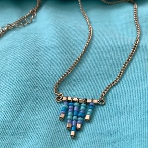 Blue beaded necklace